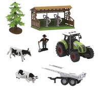TACHAN - Set Granja 7 Piezas - Tractor fricción con luz y Sonido - Incluye Caballos y Figura (CPA Toy Group 702T01051)