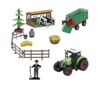 TACHAN - Set Granja con Tractor y 19 Accesorios - con Tractor, Animales y Figuras (CPA Toy Group 702T01047)