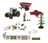 TACHAN - Set Granja con Tractor y 30 Accesorios - con Tractor, Animales y Figuras (CPA Toy Group 702T01048)