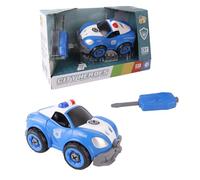 TACHAN - Vehículo Policía 21 Piezas -Juguete de Construcción con Herramienta, Ruedas y Accesorios - Montaje Fácil - Juguete Stem (CPA Toy Group 703T01021)