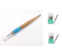 Tachikawa - Juego de 2 puntas (T-40) + Zebra Comic G Model Chrome Pen 10 puntas (PG-6C-C-K)