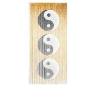 TACHILC Ying Yang Cortina de Cuentas de bambú, Cuentas Colgantes para Puerta, Cuentas de bambú para Puerta, 90 x 198 cm, 90 hebras