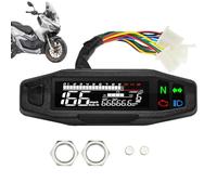 Tachimetro Contagiri Moto Mini 5,52 Pollici - Display Chiaro Con Misuratore Temperatura Acqua | Strumento ABS Universale Easy Da Installare Per Modifiche E Guida Outdoor