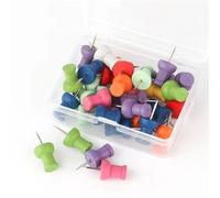 Tachuelas, 100 chinchetas de Madera Multicolor(Mixed Color)