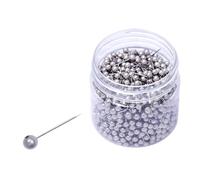 Tachuelas, Chinchetas de Acero de Cabeza Redonda de 4 mm for tablón de anuncios, Multicolor, 1000 Unidades con Caja(1000pcs Silver)