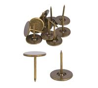 Tachuelas para tapicería, 100 piezas Clavos de tapicería vintage Cabeza plana Bronce cian Hierro Alfileres decorativos Accesorios para muebles de sofá para sofá silla cama (Diámetro 16MM * longitud