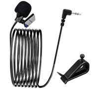 Tacitmeet Lavalier Micrófono de 3,5 mm Micrófono Externo Coche Mic para Radio de Coche DVD BT Navegación Radio Micrófono Radio de Coche con Simple Clip Cable 3m Plug Play