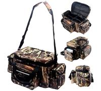 Tackle Box Bag, Fishing Tackle Bag Gran Capacidad con Tela de Bolsillo de Bolsillo múltiple portátil pequeño con Correa Acolchada Ajustable y Mango Superior