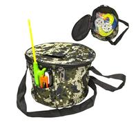 Tackle Box Fishing Gear Bag - Foldable Shoulder Pack, Multi-Pocket Organizer | Lightweight Fishing Equipment Bag For Reels Lures Hooks Outdoor Travel Hiking Boating Camping Freshwater and Saltwater