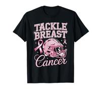 Tackle Breast Cancer Casco Rosa Lazo Concienciación Camiseta