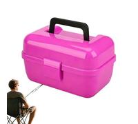 Tackle Storage Box, Double Layer Bait Organizer, Case Portable Fishing, Lure Container with Handle, Waterproof Hard Shell Design, Multi Slot Gear System Style, Kayak Shore Fishing Outdoor Use