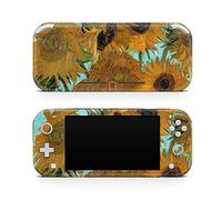 TACKY DESIGN Kawaii Sunflowers Skin compatible con Nintendo Switch Lite, Van Gogh Art Switch Lite Pegatinas de vinilo de 3 m, bonita cubierta de envoltura completa
