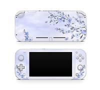 TACKY DESIGN Piel de cerezo compatible con Nintendo Switch Lite, calcomanías de vinilo Kawaii Blue Switch Lite de 3 m, bonita cubierta completa de Sakura