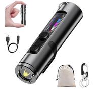 Taclites Mini - The Ultimate Everyday Micro Tool, Linterna Táctica Recargable LED Magnética Superbrillante, Alto Flujo Luminoso con 3 Niveles de Brillo, Impermeabile, Regali per Uomini (Negro)