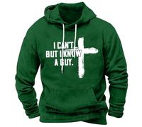 tacniseyw Sudadera con capucha con estampado de cruz para hombre, casual, basada en la fe, elegante, con gráfico cristiano, cómoda, ligera, con temática religiosa, acogedora, espiritual, de manga