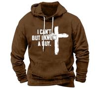 tacniseyw Sudadera con capucha con estampado de cruz para hombre, casual, basada en la fe, elegante, con gráfico cristiano, cómoda, ligera, con temática religiosa, acogedora, espiritual, de manga