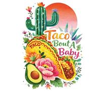 Taco Bout a Baby: Baby Shower Guest Book with Gift Log | Illustrated Cactus, Succulents and Taco Fiesta Cover | Messages, Wishes for Baby and Memory Pages