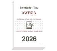 Taco Calendario MYRGA 2026 Mural, 20 x 14 cm.