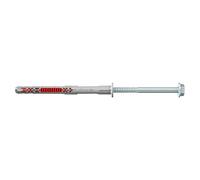 Fischer Taco de pared DuoXpand 10 x 80 FUS con tornillo hexagonal y arandela moldeada 50 uds Rojo