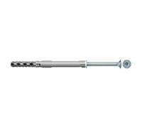 fischer - Tacos largos pared, tacos nylon con tornillo SXR 10X120 con cabeza avellanada para estructuras metálicas y de madera, Bolsa 4 uds