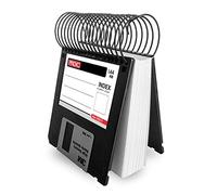 Taco de notas libreta pequeña hecha con disquetes de 3.5 - Bloc notas de 100 hojas blancas, floppy disk, diseño original regalo friki informático retro vintage, reciclado hecho a mano tamaño 9x8,5 cm