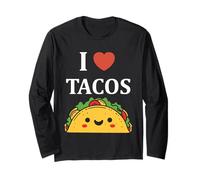 Taco de tacos pequeños de comida rápida simples i love Tacos Manga Larga