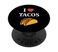 Taco de tacos pequeños de comida rápida simples i love Tacos PopSockets PopGrip Adhesivo