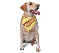 Taco Hamburger Hot Dog Pattern Spring Dog Bandanas Boy Bulk Cachorro Pañuelo Ajustable Suave Triángulo Baberos Accesorios para Perros Pequeños Medianos Grandes Gatos Blanco