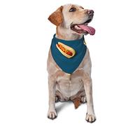 Taco Hamburger Hot Dog Pattern Spring Dog Bandanas Boy Bulk Cachorro Pañuelo Ajustable Suave Triángulo Baberos Accesorios para Perros Pequeños Medianos Grandes Gatos Blanco