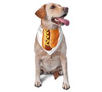 Taco Hamburger Hot Dog Pattern Spring Dog Bandanas Boy Bulk Cachorro Pañuelo Ajustable Suave Triángulo Baberos Accesorios para Perros Pequeños Medianos Grandes Gatos Blanco
