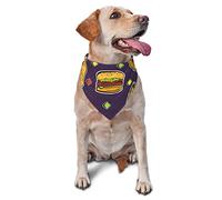Taco Hamburger Hot Dog Pattern Spring Dog Bandanas Boy Bulk Cachorro Pañuelo Ajustable Suave Triángulo Baberos Accesorios para Perros Pequeños Medianos Grandes Gatos Blanco
