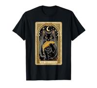 Taco Lover Cat Tarot Card Funny Cat Comiendo Tacos Art Camiseta