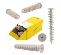 Taco para materiales aislantes Thermo sin puentes térmicas, instalación sin perforación previa ni herramientas especiales posible Espuma de poliestireno, taco espiral (25 x 120-25 Uds.)