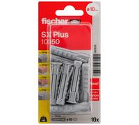 Fischer - Tobillo de nailon de expansión SX Plus 10x50 con collar, todos los materiales/Blister de 10