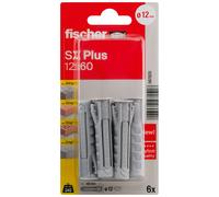 Fischer - Tobillo de nailon de expansión SX Plus 12x60 con collar, todos los materiales/blister de 6