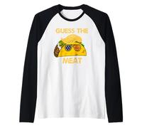 Taco Trump adivina la carne en el humor político del taco Camiseta Manga Raglan