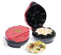 Taco Tuesday - Tazón de tortilla para cuencos de tacos horneados, tostadas, ensaladas, salsas, aperitivos y postres, tortillas de 8 a 10 pulgadas, color rojo