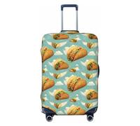 Taco Wings - Fundas de equipaje de viaje con estampado de alas de taco, fundas protectoras lavables para equipaje de 45,7 a 81,3 cm, alta elasticidad, Black, M