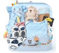 Tacobear Cesta Bebe Recien Nacido Niños Regalo Bebé Recién Nacidas para Bebé con Manta de Muselina Body Bebé Babero Tarjetas de Hitos Manta Regalo Baby Shower Bebe Cesta Recien Niños Niñas