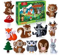 Tacobear Kit de Costura Niños Selva Animales Costura Fieltro Manualidades Niños Cumpleaños Creativo Regalo para Niños Niñas 4 5 6 7 8 9 Años