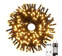 Tacobey Luces Arbol Navidad Blanco Cálido - 20M 200 LED Guirnalda Luces con Control remoto, 8 Modos, Impermeable, Decoración Arbol Navidad Exterior Interior