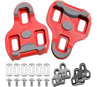 Tacobey Tacos de bicicleta compatibles con tacos Look KEO Grip, juego de placas de zapatos para ciclismo y bicicleta de carretera, compatible con Keo Structure y pedales Keo con agarre, flotador rojo