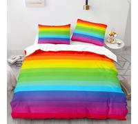 TACOKI Funda Nordica Cama 180 Arcoíris - Ropa de Cama Microfibra Suave, Funda Nórdica Colores del Arcoíris Funda Edredon 260x240 cm y 2 Funda de Almohada 50x75 cm, 3D Funda de Edredón q3887