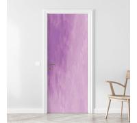 TACOKI Murales Para Puertas Degradado Morado, Pegatina Puerta Patrones Morados 3D Papel Pintado Autoadhesivo Mural Poster Puertas Pegatinas para Cocina Sala de Baño Decorativos 85x200 cm 84n