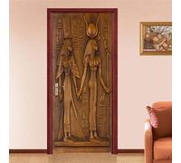 TACOKI Murales Para Puertas Egipto, Pegatina Puerta Egipto 3D Papel Pintado Autoadhesivo Mural Poster Puertas Pegatinas para Cocina Sala de Baño Decorativos 95x215 cm 6280z