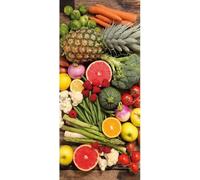 TACOKI Murales Para Puertas Fruta, Pegatina Puerta Verduras 3D Papel Pintado Autoadhesivo Mural Poster Puertas Pegatinas para Cocina Sala de Baño Decorativos 88x200 cm 9589z