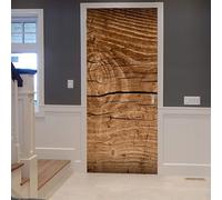 TACOKI Murales Para Puertas Grano de Madera, Pegatina Puerta De Madera 3D Papel Pintado Autoadhesivo Mural Poster Puertas Pegatinas para Cocina Sala de Baño Decorativos 88x200 cm 9319z