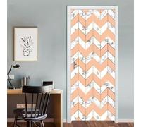 TACOKI Murales Para Puertas Mármol, Pegatina Puerta Geometría 3D Papel Pintado Autoadhesivo Mural Poster Puertas Pegatinas para Cocina Sala de Baño Decorativos 90x210 cm 3750z