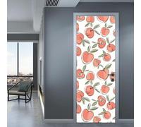 TACOKI Murales Para Puertas Melocotón, Pegatina Puerta Melocotón 3D Papel Pintado Autoadhesivo Mural Poster Puertas Pegatinas para Cocina Sala de Baño Decorativos 77x200 cm 1900n