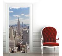 TACOKI Murales Para Puertas New York, Pegatina Puerta Paisaje 3D Papel Pintado Autoadhesivo Mural Poster Puertas Pegatinas para Cocina Sala de Baño Decorativos 90x200 cm 617z